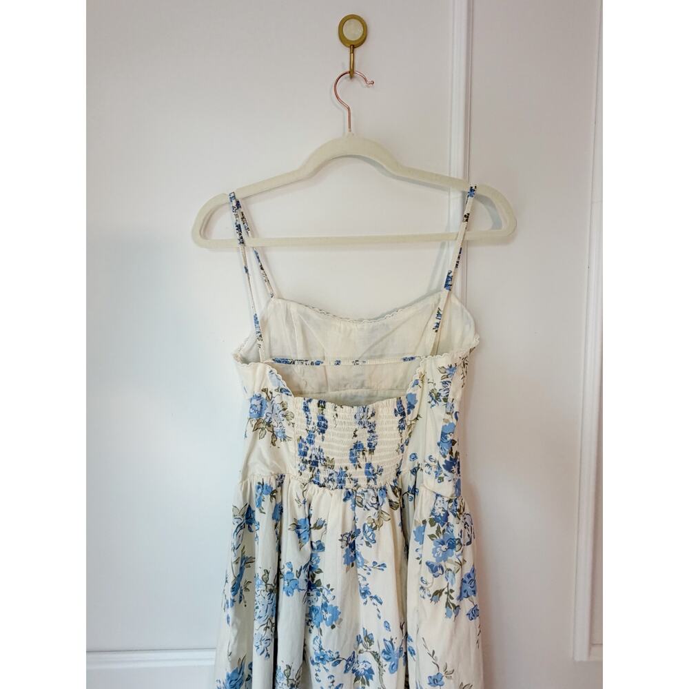 White Floral Cottagecore dress size S - Picture 6 of 10